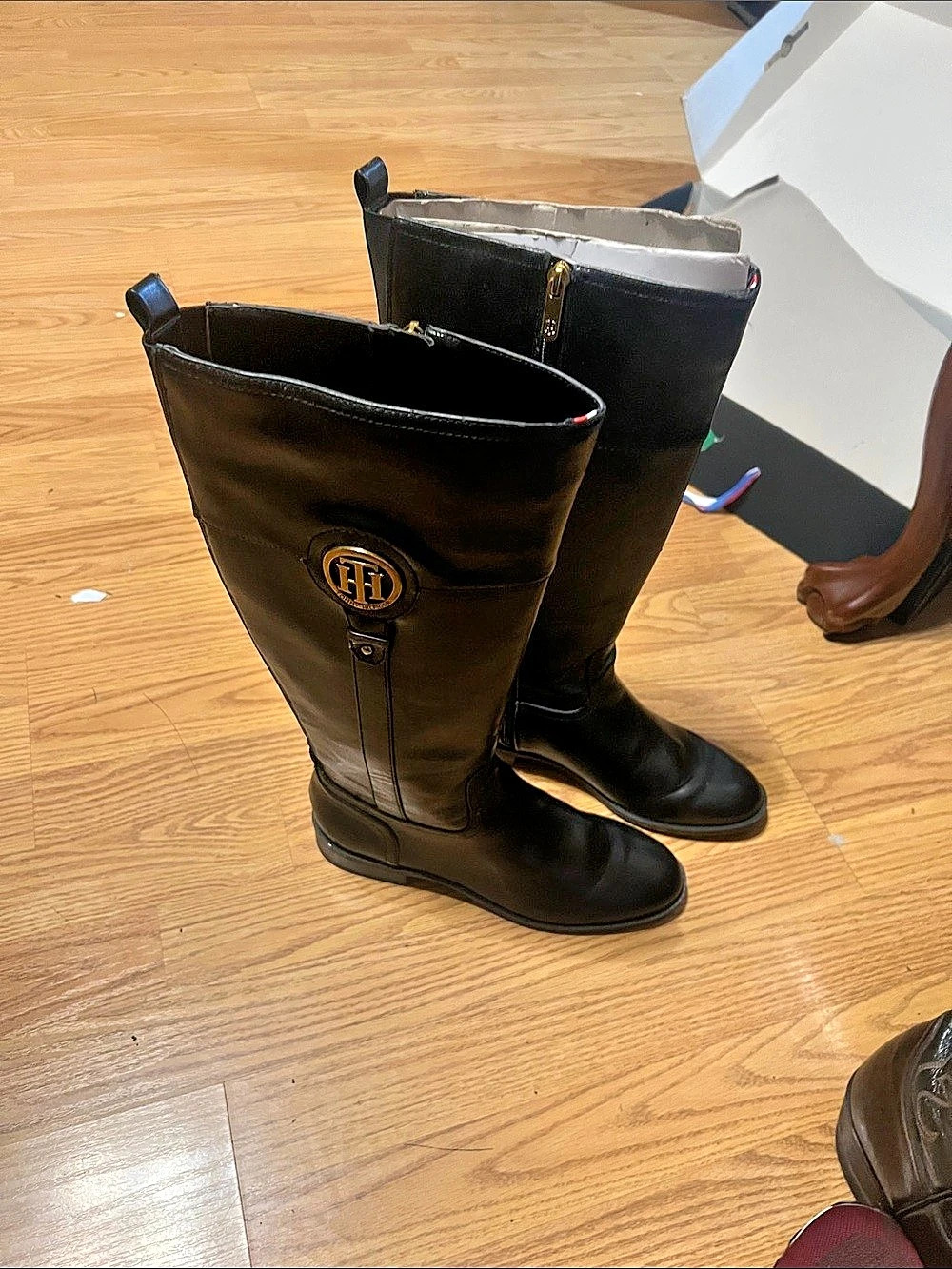Tommy Hilfiger Ionni Riding Boot Black Tall Boots